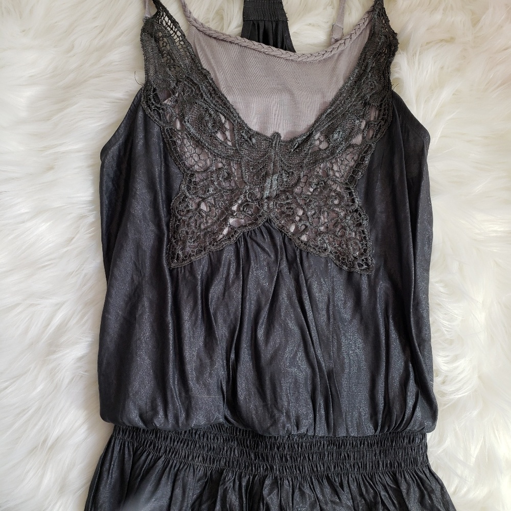 Gray boho top